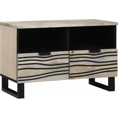 TV-Einheiten mit Schubladen Weiß 70 x 33 x 46 cm Holzwerkstoff
