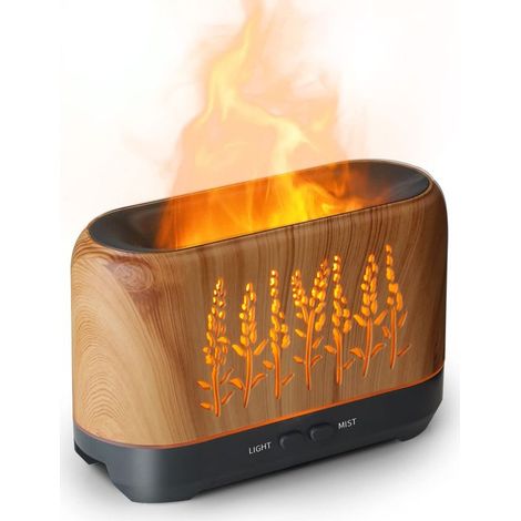 Diffuseur flamme amélioré – 2 modes brume + 2 minuteries, ultra silencieux, arrêt sans eau, cadeau Fête des Mères high-tech (1/5)