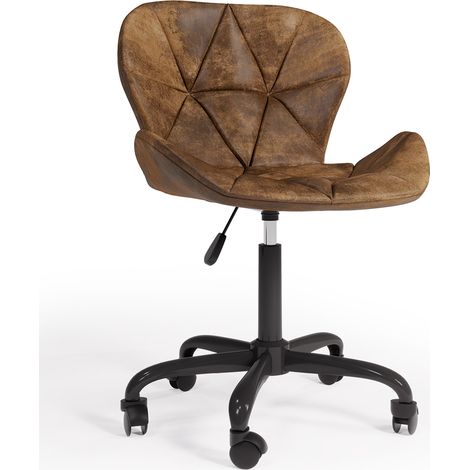 Sedia da ufficio vintage - Pelle vegana - Delare Marrone vintage