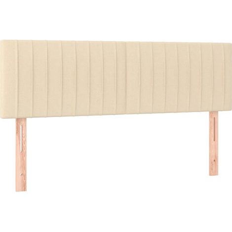 vidaXL Testiere 2 pz Crema 72x5x78/88 cm in Tessuto (1/5)
