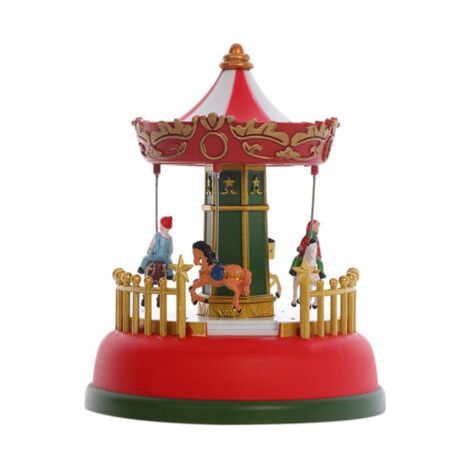 Jeffergarden Mini carillon di Natale, giostra luminosa, ruota panoramica animata, regalo, decorazione romantica per scrivania (1/4)