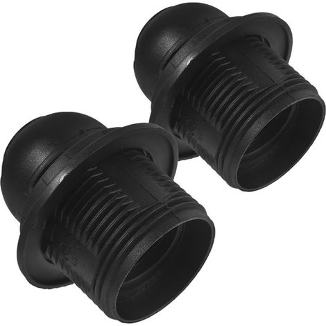 E26 Black Full Thread Lamp Holder Flame Retardant Base for