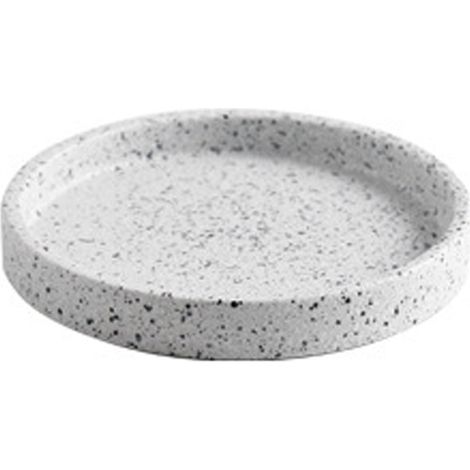 Plateau De Rangement Pour Salle De Bain - Résine Antidérapante Rond 25 Cm - Pour Cosmétiques Parfums Et Accessoires De Toilette - 1 Pièce (1/5)