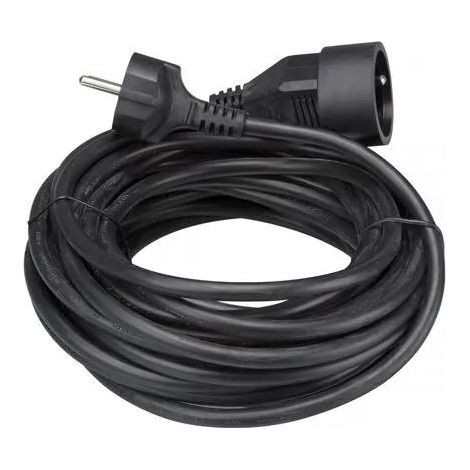 Perel Verlängerungskabel 10 m Schwarz 3G1,5