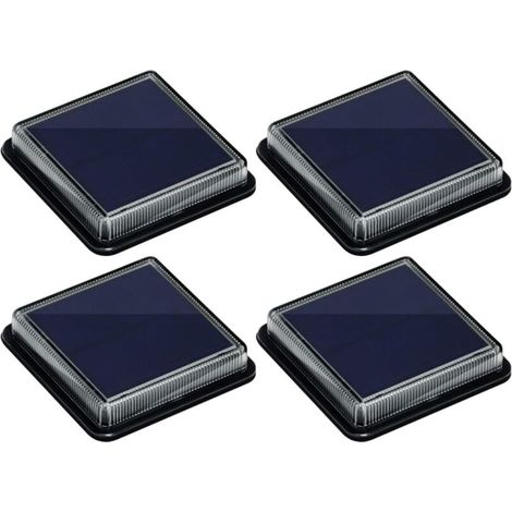 Lampe Solaire au Sol, Lumière Solaire Jardin IP68 étanche éclairage Solaire avec Auto On/Off Lampe de Sécurité pour Jardin, Escalier, Route, Chemin, Allée, Patio, Pont (4 Pack, Blanc Chaud 3000K) (1/4)