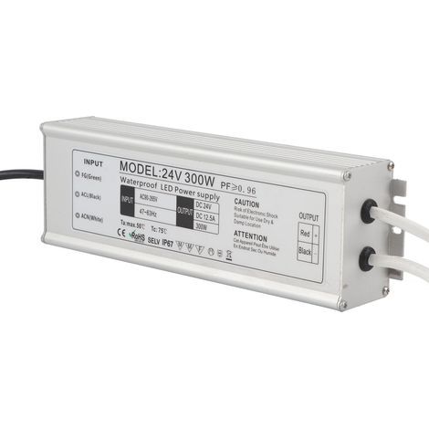 300W Waterproof Switching Power Supply IP67 LED Waterproof Power Supply AC100-265V US Standard Output 24V (1/2)