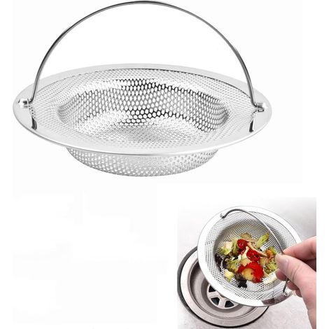 1 tamis d'évier de cuisine, Filtre d'évier de cuisine, Filtre d'évier, Filtre de vidange d'évier, Protection anti obstruction, Avec poignée