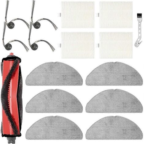 Ersatzteilset für Roborock Q7 M5, Q7 M5+, Q7 L5 Saugroboter: Ersatzteile, Hauptbürste, HEPA-Filter, Reinigungstuch.