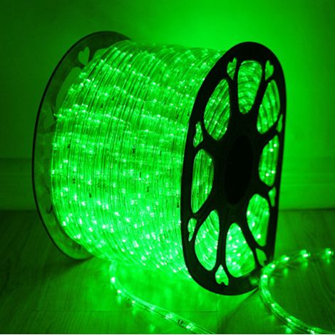 Chaîne lumineuse extérieure imperméable à l'eau LED Festival décoration néon - Vert - (24 lumières) 100m - avec prise normalement brillante
