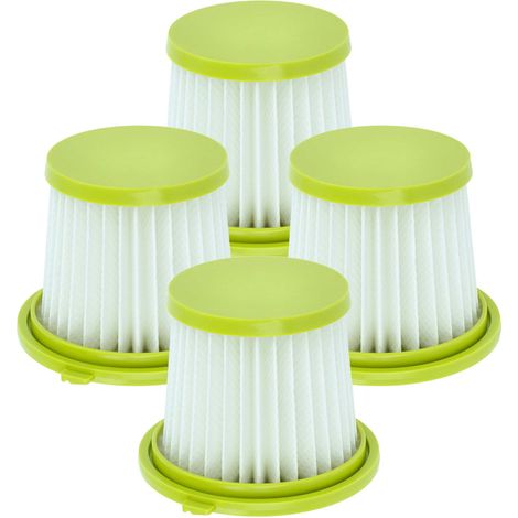 vhbw 4x filtre compatible avec Ryobi PCL704B, PCL700K, PCL700B, PCL705K, PCL705B, PCL704K aspirateur - filtre HEPA blanc / vert