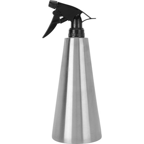 Pulvérisateur d'eau en acier inoxydable 800ml buse réglable pour jardin cuisine vaporisateur robuste ergonomique (1/5)