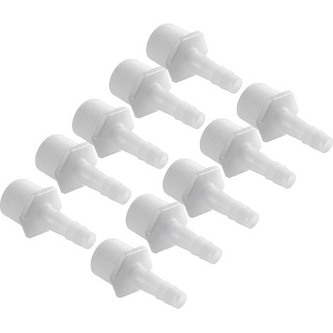 Lot de 10 adaptateurs de tuyau fileté 1/2" pour aquarium, raccords de pompe à air pour aquarium, connecteurs de 8 mm (1/5)