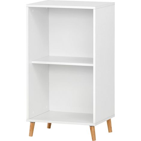 Büro Aktenregal SISAK-80 mit Füßen aus Massivholz in weiß, B/H/T: ca. 50,95/92,6/41 cm (1/5)