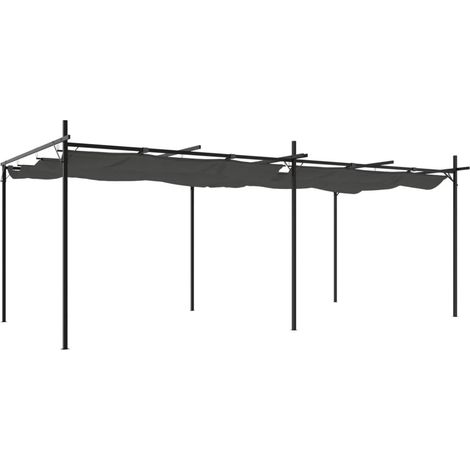 Pergola avec toit rétractable anthracite 589x292x230 cm (1/5)