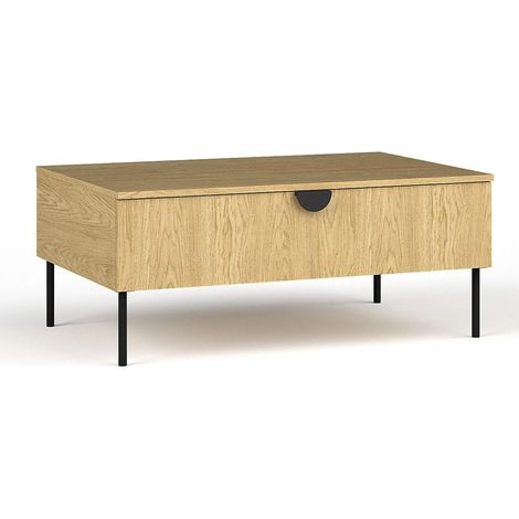 AX LIVING Couch Tisch Brunelli 100 cm Eiche Baltic Wohnzimmertisch
