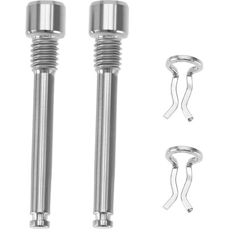 Juego de 2 tornillos M4 de aleación de titanio para pinza de freno de bicicleta con anillos de retención, compatibles con Shimano. (1/4)