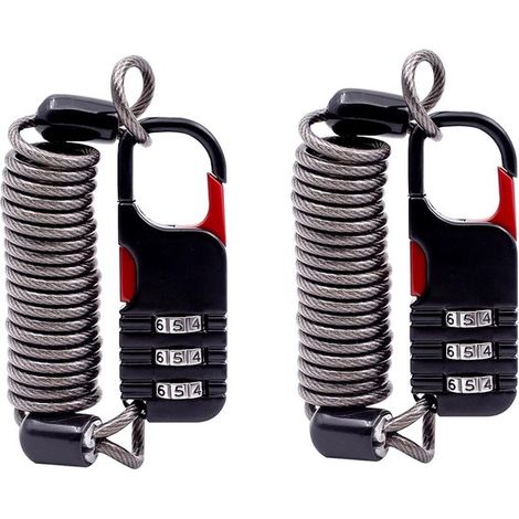 Candado para bicicleta，Cable plegable de 91 cm，Candado de seguridad delgado para equipaje，Tabla de snowboard，Casco de bicicleta y motocicleta (1/5)