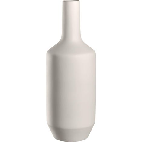 Vase Moderne en céramique, Vase, décoratif, pour Bouquet de Fleurs artistiques, élégant Vase à Fleurs, idéal comme décoration, Hauteur 50 cm, crème (1/4)