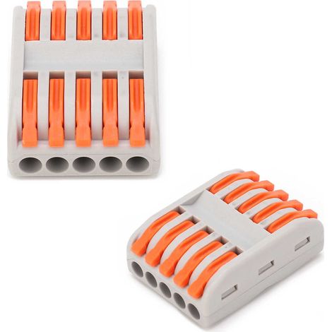 Lot de 5 bornes à sertir SPL pour câble rigide flexible à conducteur rapide, monocolores SPL-5 (1/5)