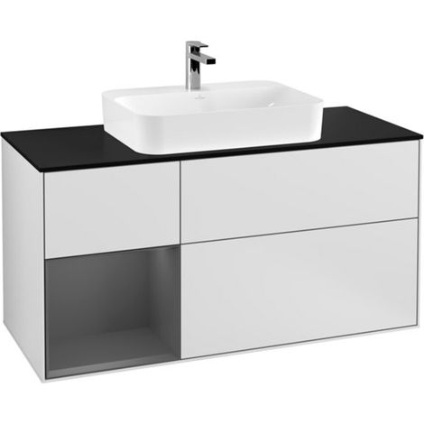 V&B Waschtischunterschrank Wandbeleuchtung Finion 120cm, Pl b m, Rg l A m, wh. m Lac (1/2)