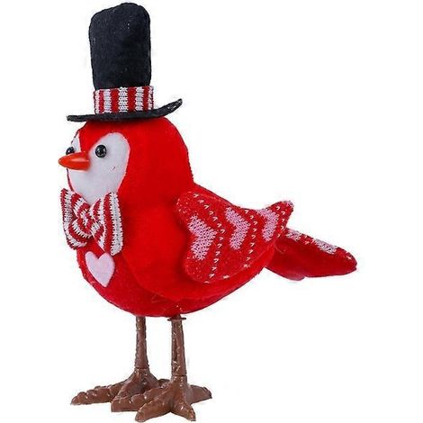 Décoration de fenêtre avec oiseau lumineux, statuette d'animal debout, pour les fêtes (1/5)
