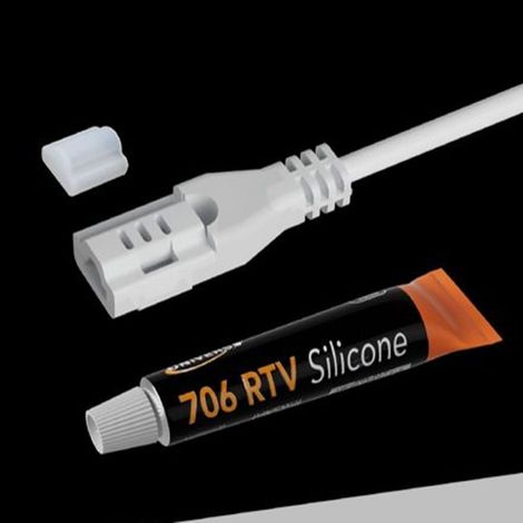 TrAdE Shop Traesio - Connettore Spina Per Strisce Luminose A Led 24v Con Tubetto Silicone 10ml Cob Sp-es24v - (1/3)