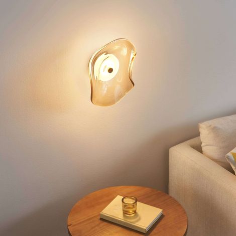Applique murale ambrée avec diffuseur en verre et LED intégrée - Lysa (1/5)