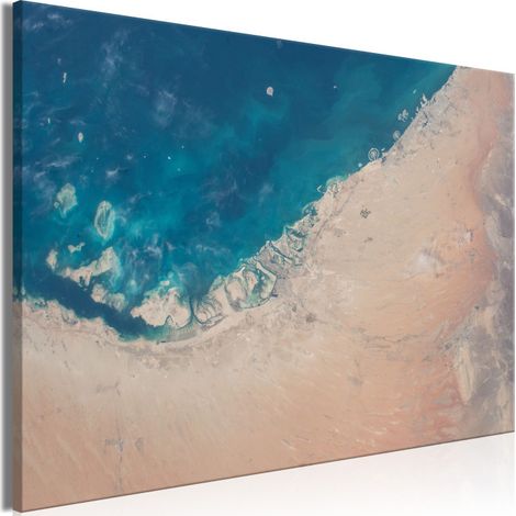 Tableau Imprimé "Dubai From the Satellite Wide" 80 x 120 cm (1/2)