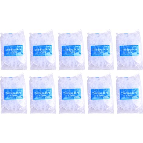 Cale De Nivellement En Croix Pour Carrelage - Système Réutilisable En Plastique Pe - Largeur 5mm Pour Sol Et Mur - Lot De 1000 Pièces (1/5)