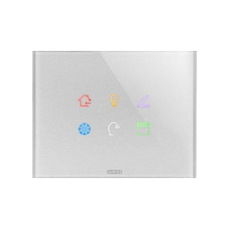 PLAQUE ICE TOUCH KNX SYMBOLES INT.TIT. GEWISS GW16946CT
