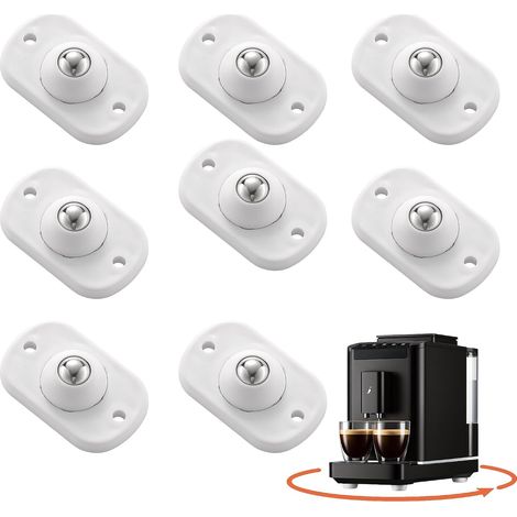 Mini roulettes auto-adhésives 8pcs – rotation 360° fluide, forte capacité de charge 400 kg, roulettes antidérapantes en PU pour petit électroménager et meubles (1/5)