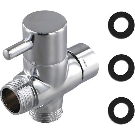 Umstellventil aus Messing für Duscharm, 3-Wege-Wasserverteiler, 20-mm-T-Adapter für Handbrause (1/5)