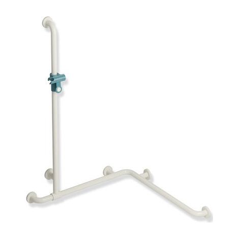 HEWI 801.35.3160 Poignée baignoire pour douche G avec plaque de couverture H en acier inoxidable (1/2)