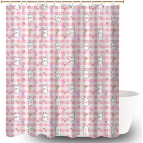 Rideau de bain imprimé polyester 180x180 stylé bâche de douche pour maison de campagne (1/5)