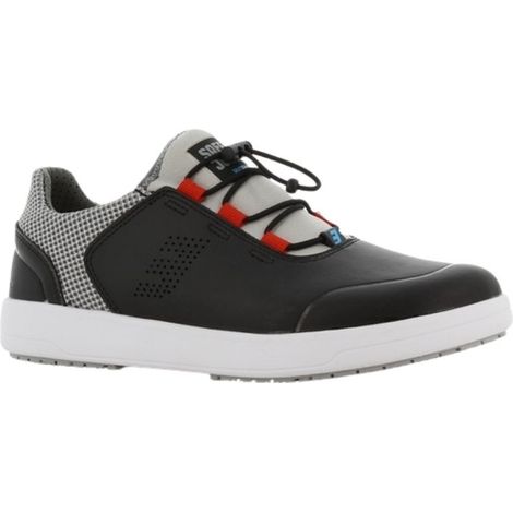 Scarpa da lavoro leggera e confortevole Jogger di sicurezza EDEN O1 LOW ESD SRC Argento / Nero 38 (1/5)