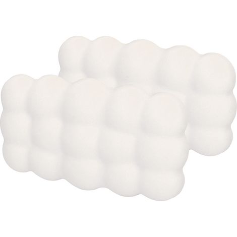 Lot de 2 Coussins de Genoux pour Auto, Mousse à Mémoire, Super Doux, Universel, Auto-adhésif, Protection Jambes/Coudes, Blanc (1/5)