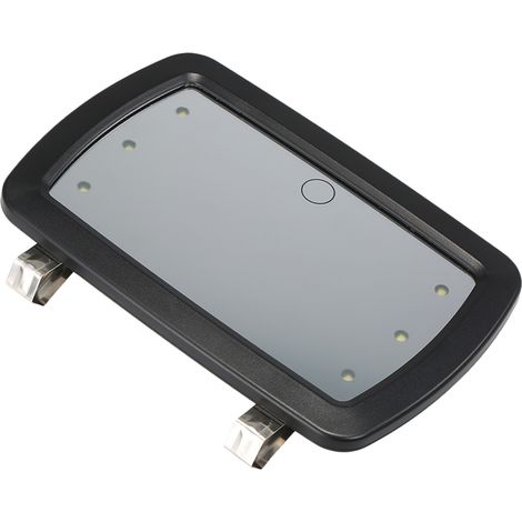 Miroir de pare-soleil pour voiture, miroir cosmétique avec protection solaire, miroir de courtoisie, miroir de maquillage automobile avec six lumières LED
