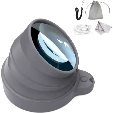 Loupe lumineuse x4 FISHTEC, rétractable, LED, pied flexible silicone (1/5)