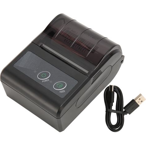 Imprimante thermique portable 58mm Bluetooth sans fil pour reçus, mini imprimante POS multifonction de poche (1/5)