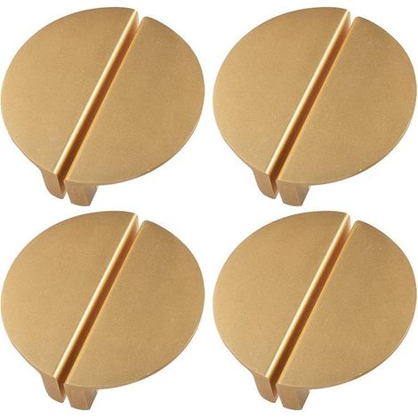 Set di 8 maniglie a mezzaluna color oro champagne per cassetti - 6,35 cm (2,5 pollici) per mobili e cucina - Ferramenta moderna (1/5)
