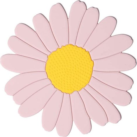 Lot de 2 dessous de plat en silicone anti-chaleur, maniques de cuisine antidérapantes en forme de fleur de 19 cm, dessous de plat isolant pour plats et casseroles, ouvre-bocal, gants de cuisine (rose) (1/5)