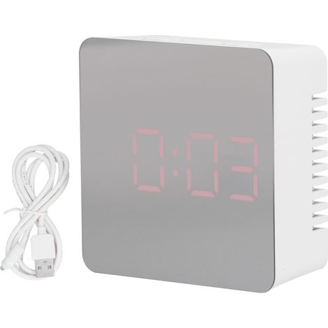 Horloge Murale LED Carrée avec Capteur de Température Automatique pour Salon Chambre Bureau (TS-S70-R) (1/5)