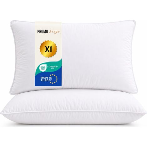 Promo Linge Oreiller Moelleux Premium – Enveloppe Microfibre Douce et Garnissage 100% Fibres Creuses Polyester - 50x70 cm - A L'Unité (1/5)
