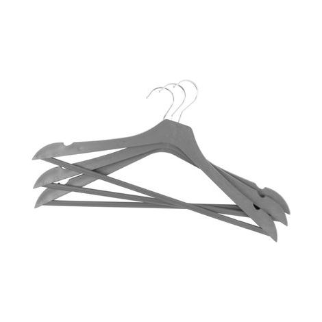 Aufhänger Strend Pro, für Kleidung, Kunststoff, Wood Design, schwarz/braun/grau, Packung 3 Stk., 44x21,5 cm