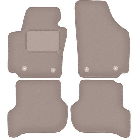 Alfombrillas de terciopelo para Seat Altea XL monovolumen (2006-08.2008) beige (1/5)