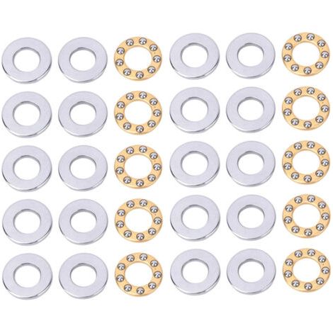 QORVA-Jeu de roulements à billes de poussée miniatures en acier plat de haute précision, 10 pièces (F6-12M 6x12x4.5mm) (1/5)