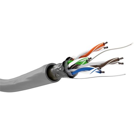 Goobay 68707 cavo di rete Grigio 100 m Cat5e U/UTP (UTP) (1/4)