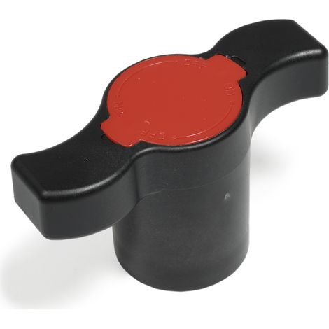 Maniglia a farfalla prolungata in plastica rossa Giacomini R749F 3/4" - 1" - 1 1/4" (1/2)