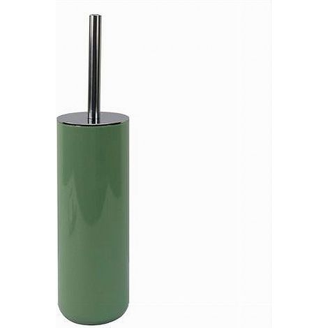TRADE SHOP - Portascopino Porta Scopino Con Scopettino Wc Bagno Toilette Verde Silver 79878 - (1/3)