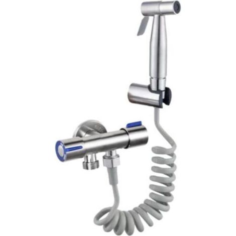 Komplettes Toiletten-Bidet-Set mit Toiletten-Bidet, 3-Wege-Ventil und Toilettenschlauch. Toilettenhygiene-Set (persönliches Bidet, Toilettenschlauch und Sprühkopf).
